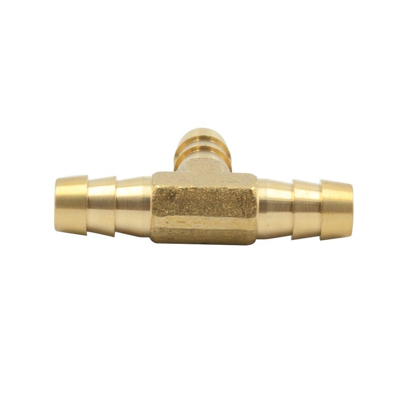 Legines 1/8" Hose Barb Tee, 1/8 x 1/8 x 1/8 inch Brass Barbed T Fitting, 3 Ways Hoses Connector, 2 pcs - Image 5